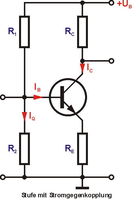 Transistorstufe mit Stromgegenkopplung