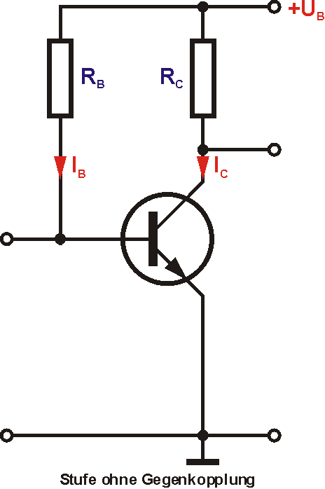 Transistorstufe ohne Gegenkopplung