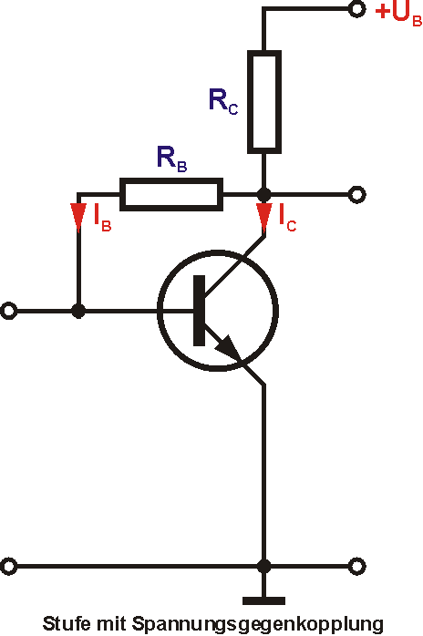 Transistorstufe mit Spannungsgegenkopplung
